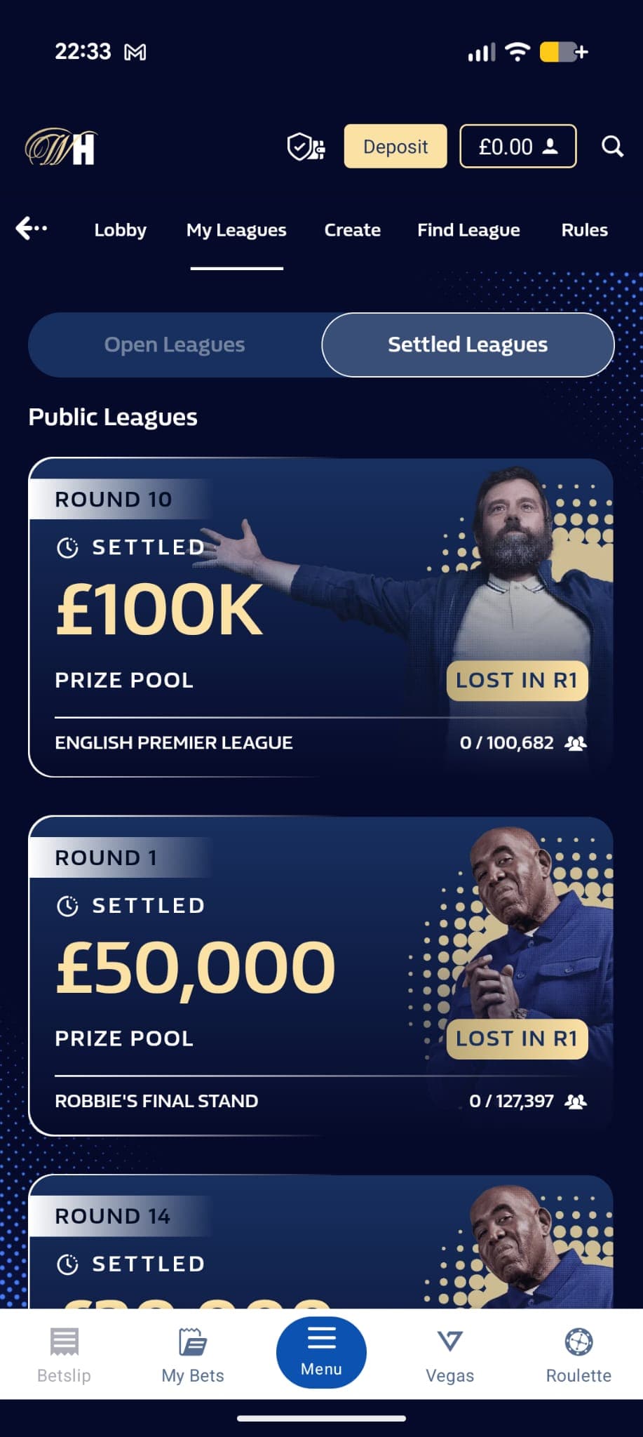 Settled leagues