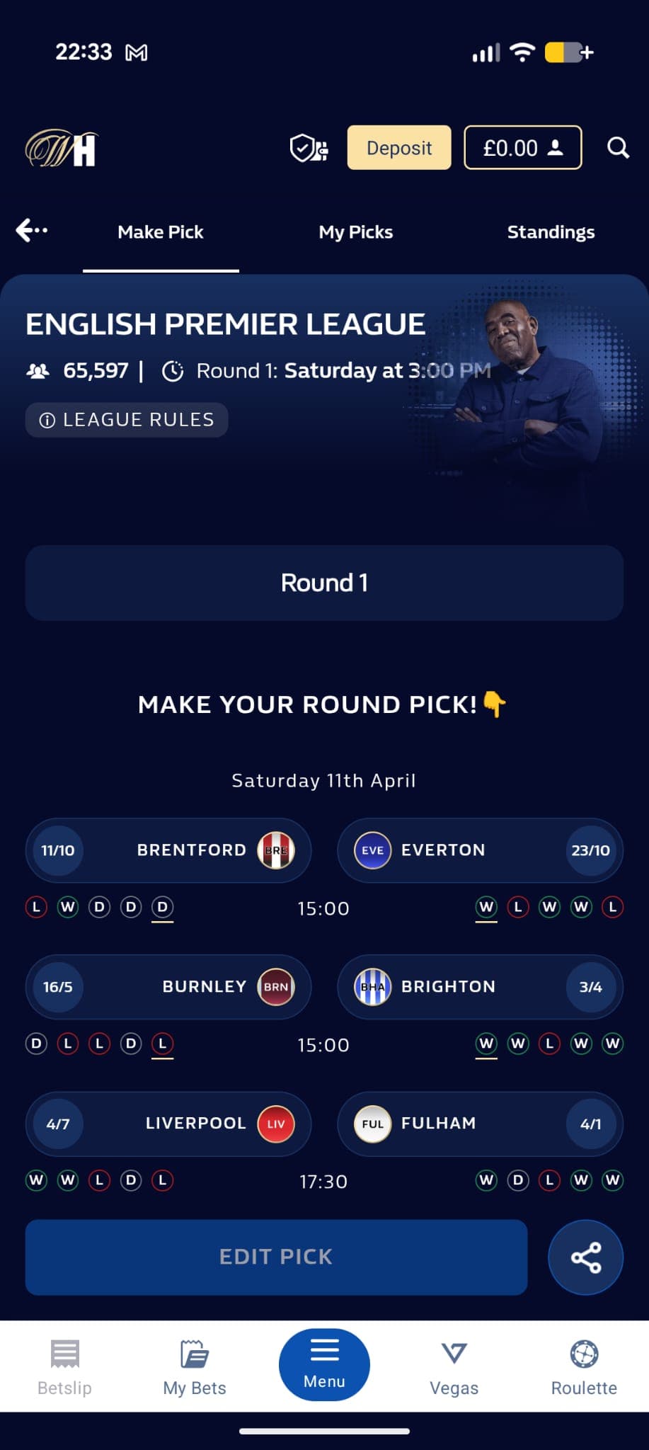 Make a round pick