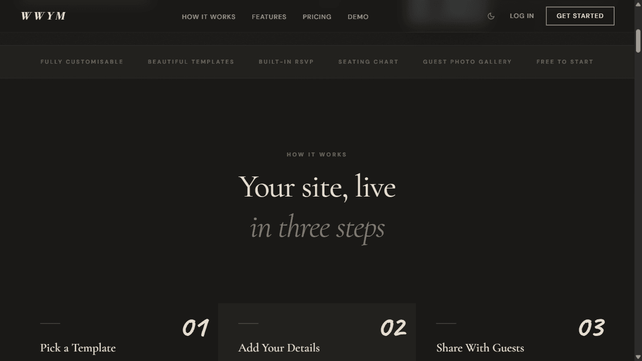 Live in three steps