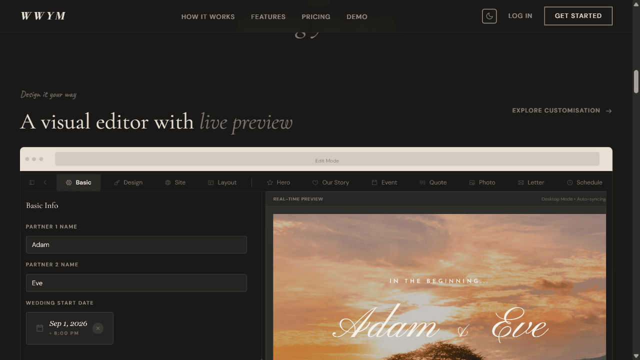 Design it in the editor